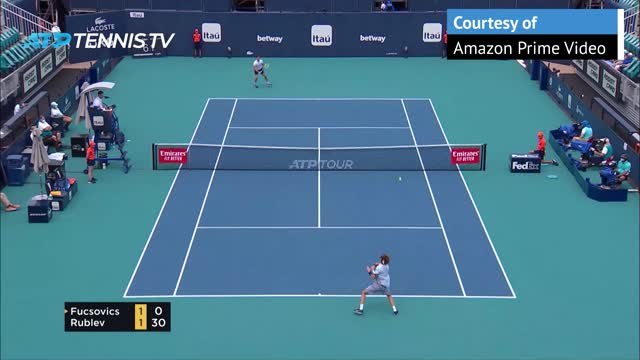 Rublev blasts into Miami last 16