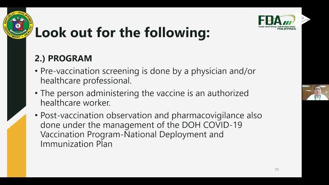FDA Deputy Director General Dr. Oscar Gutierrez Jr., gives some tips on how to spot fake and illegitimate COVID-19 vaccines.