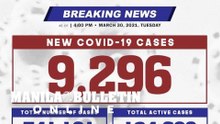 DOH reports 9,296 new cases, bringing the national total to 741,181, as of March 30, 2021.