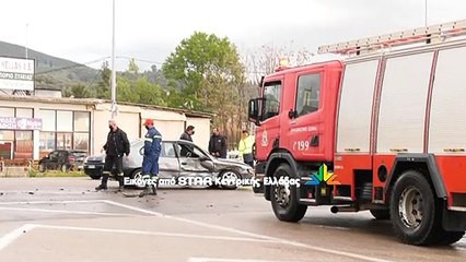 Τροχαίο με τρία επιβατικά και τραυματία στον περιφερειακό της Λιβαδειάς