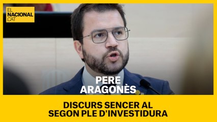 Discurs sencer de Pere Aragonès al segon ple d'investidura