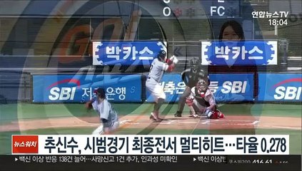 Télécharger la video: 추신수, 시범경기 최종전서 멀티히트…타율 0.278