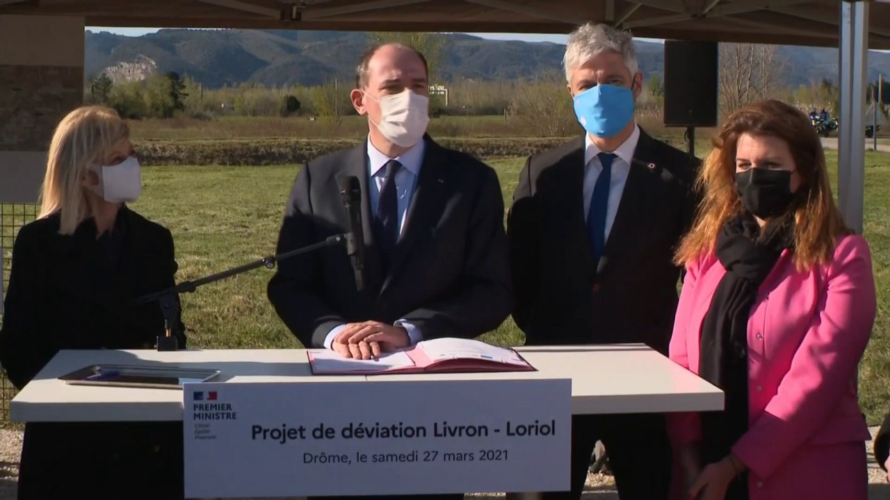 Le Premier ministre, Jean Castex, lance les travaux de contournement de Livron et Loriol-sur-Drôme