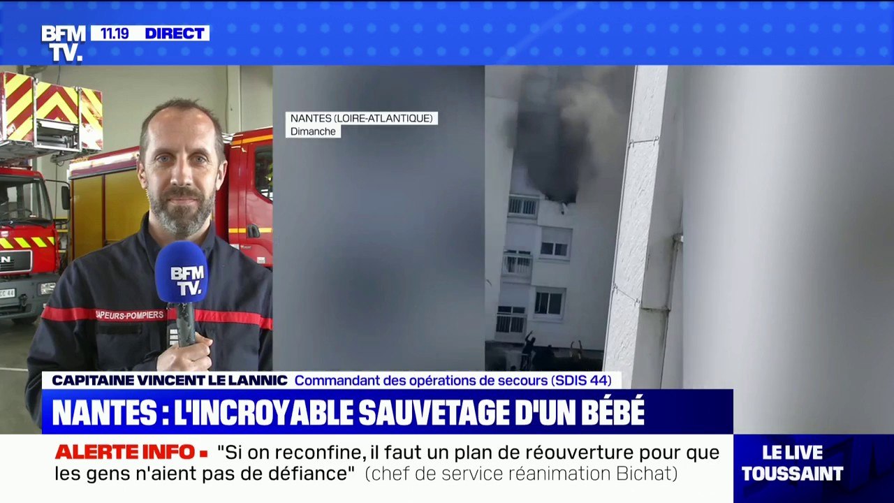 Incendie à Nantes: le capitaine Le Lannic (SDIS 44) témoigne d'un sauvetage "héroïque"
