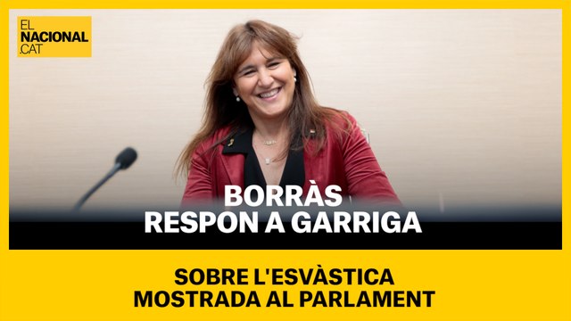 Borràs respon a Garriga, sobre l'esvàstica mostrada al Parlament