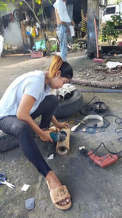 making bamboo pot