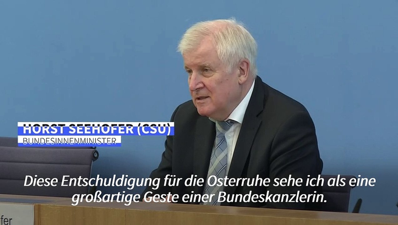 Seehofer: Merkel ist 'eine sehr große Politikerin'