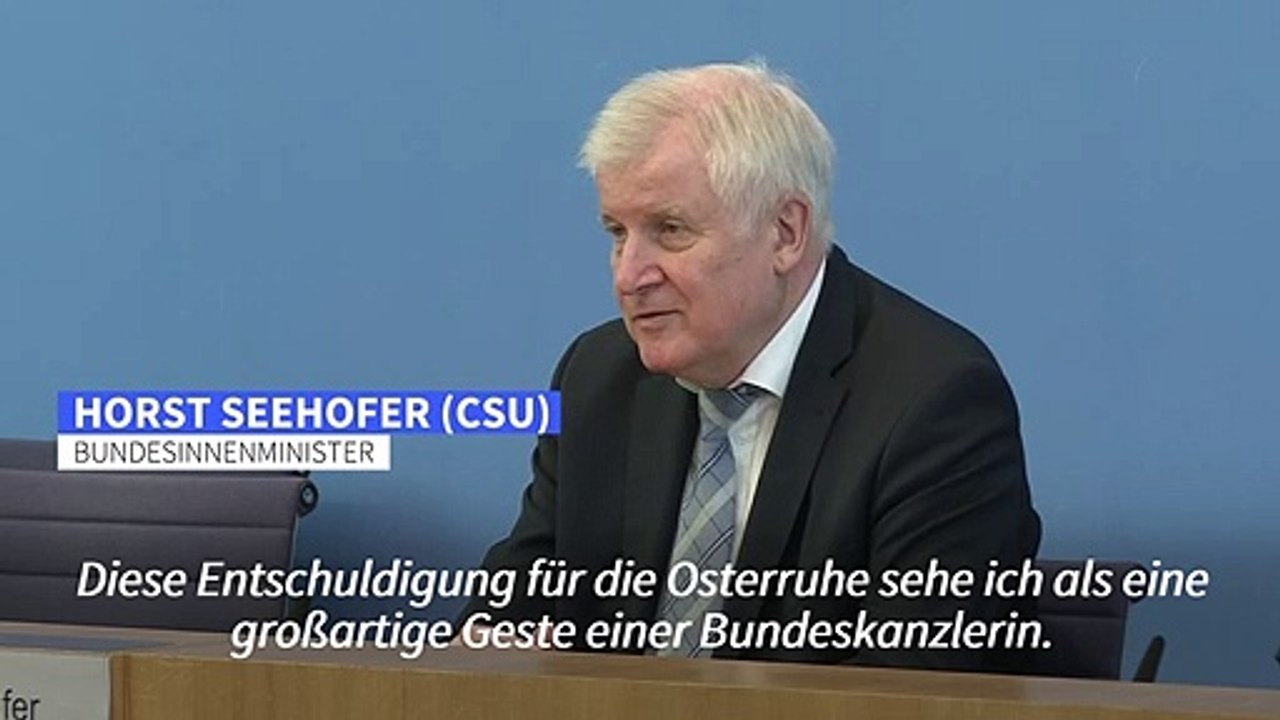 Seehofer: Merkel ist 'eine sehr große Politikerin'