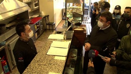 Şişli'de kafe ve restoranlara korona virüs denetimi