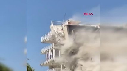 İZMİR Yıkım sırasında çatıdan düşen kedi, hayati tehlikeyi atlattı