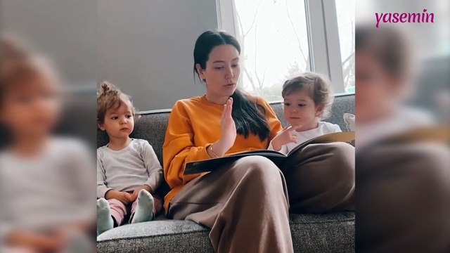 Pelin Akil'in ikizleriyle yaptığı masal saatine beğeni yağdı!