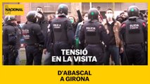Tensió en la visita d'Abascal a Girona