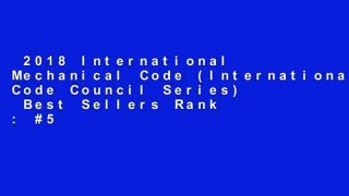 2018 International Mechanical Code (International Code Council Series)  Best Sellers Rank : #5
