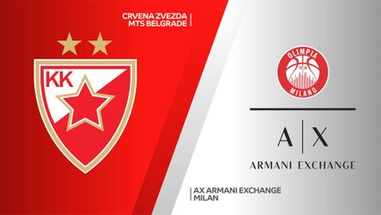 Crvena Zvezda mts Belgrade - AX Armani Exchange Milan Highlights | Turkish Airlines EuroLeague, RS Round 32