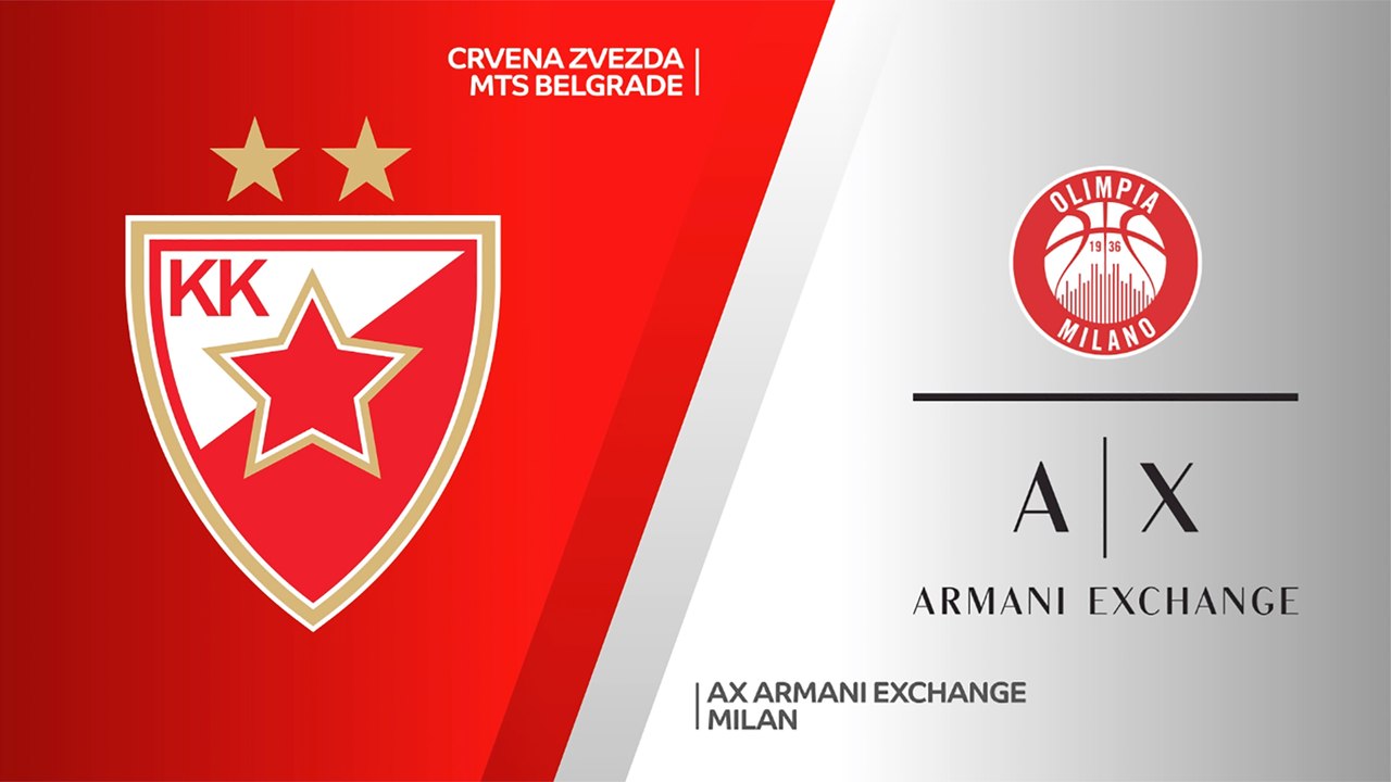 Crvena Zvezda mts Belgrade - AX Armani Exchange Milan Highlights | Turkish Airlines EuroLeague, RS Round 32