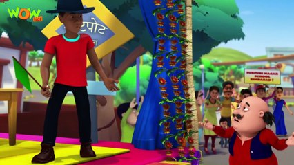 Motu Patlu New Episode  Hindi Cartoons For Kids  Tricycle Race  Wow Kidz