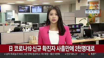 일본, 신규 확진자 사흘만에 2천명대로 늘어