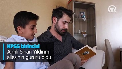 KPSS birincisi Ağrılı Sinan Yıldırım ailesinin gururu oldu
