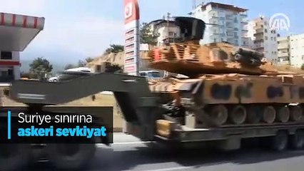 Suriye sınırına askeri sevkiyat