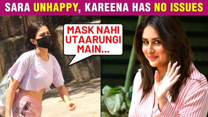 Sara Ali Khan & Kareena's Reaction When Photographers Request Them To Remove Mask