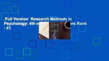 Full Version  Research Methods in Psychology: 4th edition  Best Sellers Rank : #3