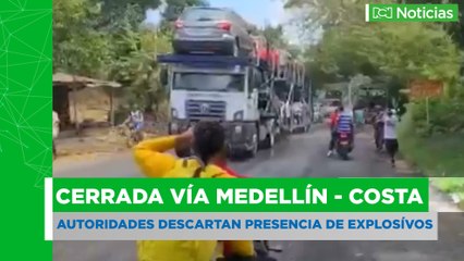 Cierre preventivo vía Medellín - La Costa