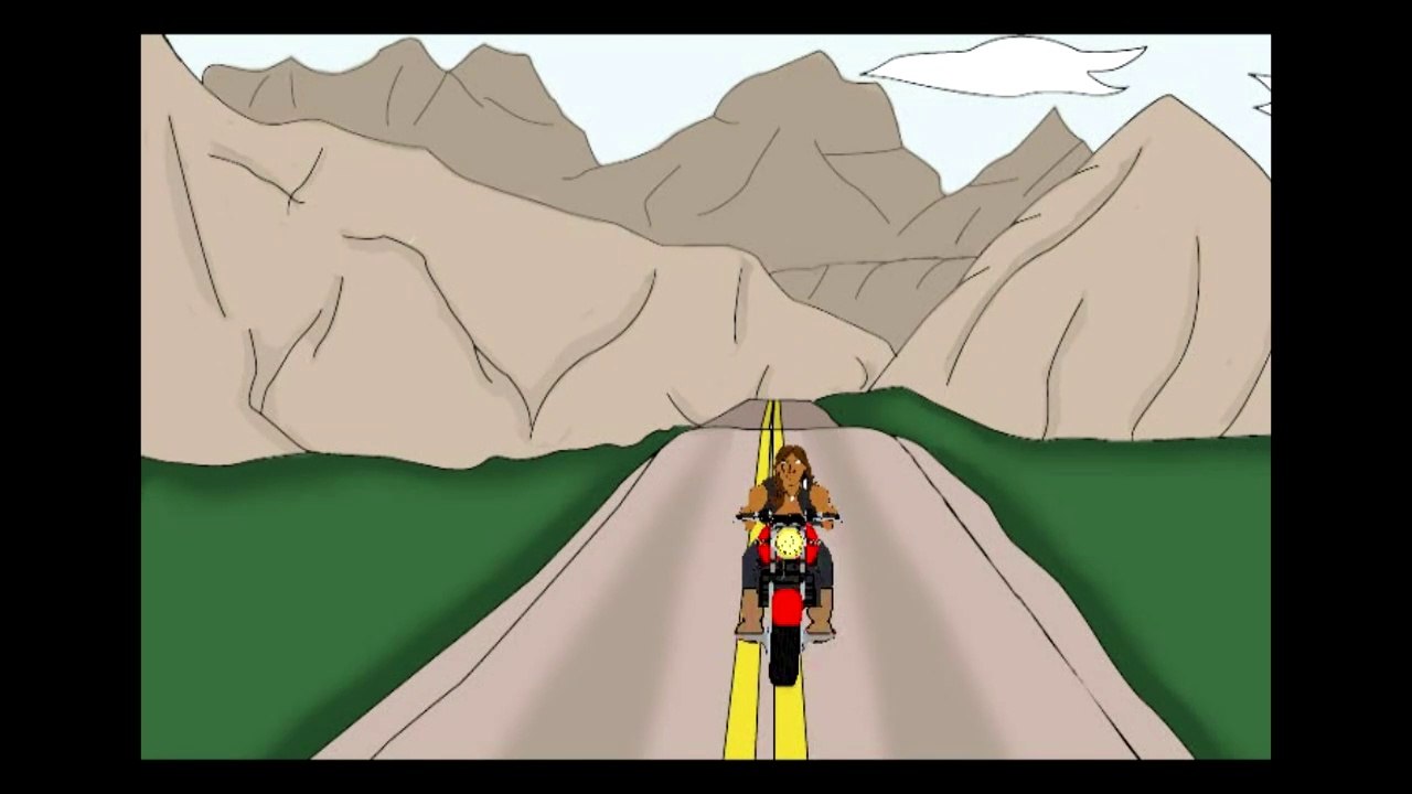 Vélo Solitaire Dessin Animé TeaserTrailer Train