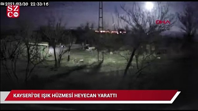 Kayseri'de ışık hüzmesi heyecan yarattı