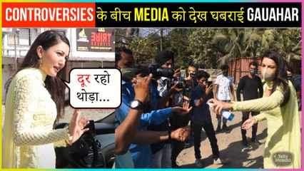 Gauahar Khan SHOCKING REACTION Seeing Media After Ban Controversy