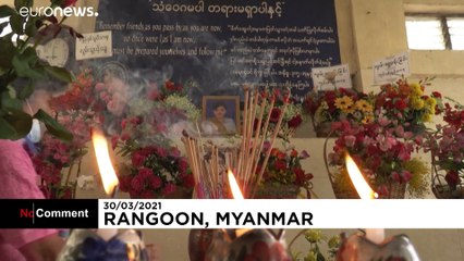 Three finger salutes at Myanmar funerals