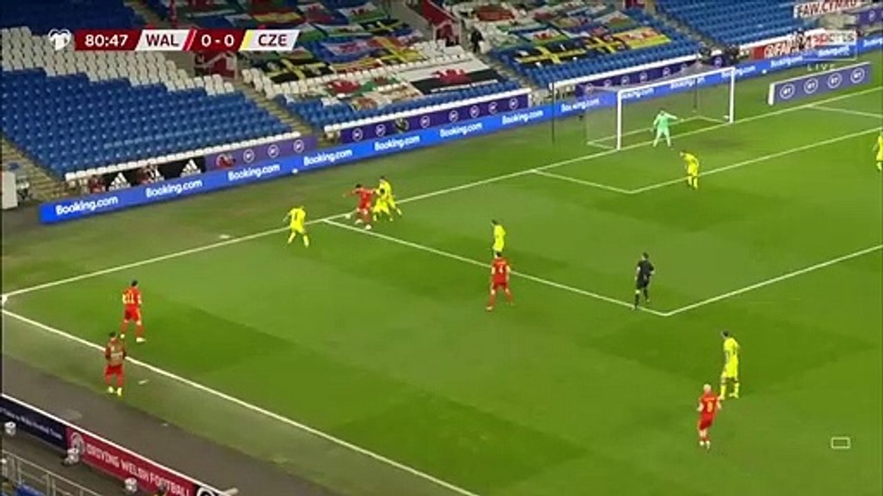Daniel James winning goal for Wales | Great header goal