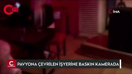 Maltepe’de pavyona çevrilen iş yerine baskın kamerada
