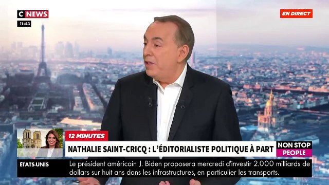 Nathalie Saint-Cricq invitée de Jean-Marc Morandini dans Morandini Live sur CNews et Non Stop People