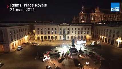La Place Royale à  Reims végétalisée en une nuit