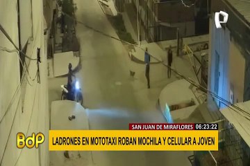 SJM: bandas rondan la avenida Miguel Iglesias para realizar asaltos al paso