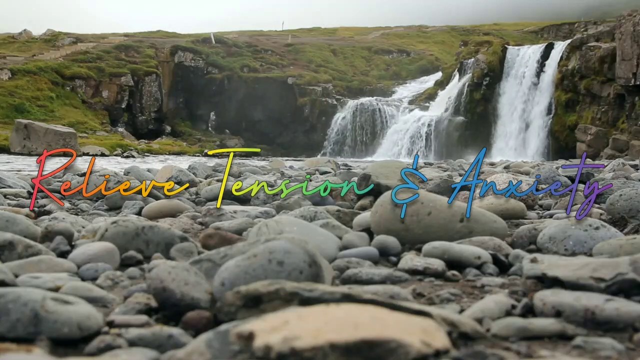 Mountains meditation | Waterfall | Relaxing | Stress free music | Anxiety relief | Mesmerizing video