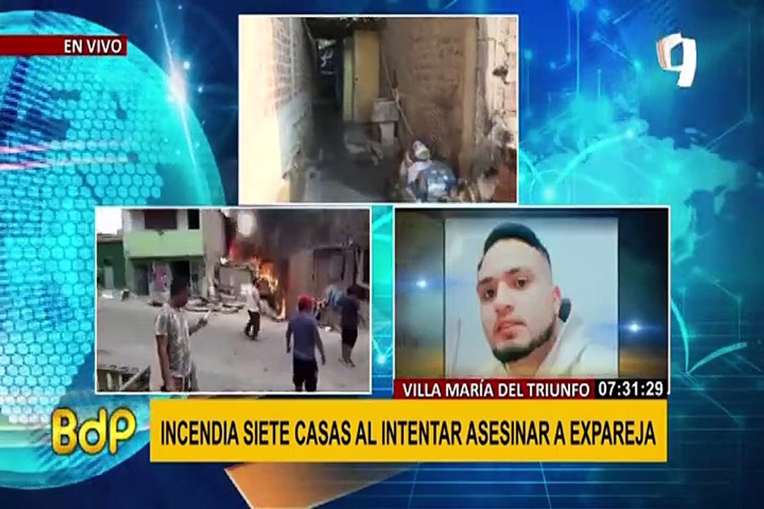 VMT: sujeto quema casa de su expareja y la de sus vecinos por “celos enfermizos”