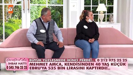 Kendisinden 40 yaş küçük Ebru'ya parasını kaptırdı