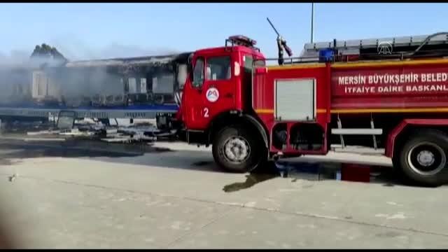 Tamir edilirken yangın çıkan lokomotifte hasar oluştu