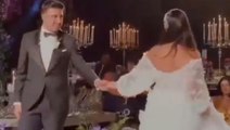 Ozan Tufan'ın düğünde eşiyle yaptığı eğlenceli dansını Başkan Ali Koç ve diğer davetliler tebessüm ederek izledi