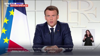 Emmanuel Macron: "Nous devons, pour les mois à venir, fournir chacun un effort supplémentaire"
