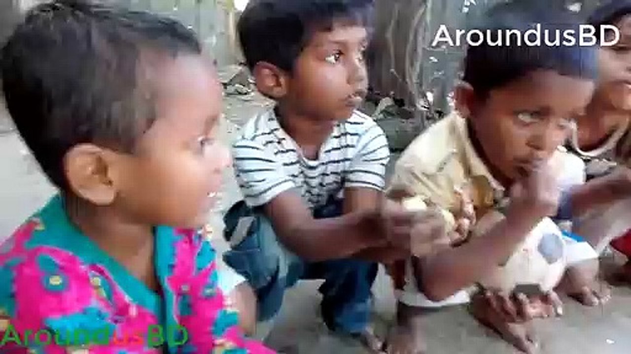 Fresh Sugar Cane cutting and Eating village kids Vietnam Foods Eating villge kids