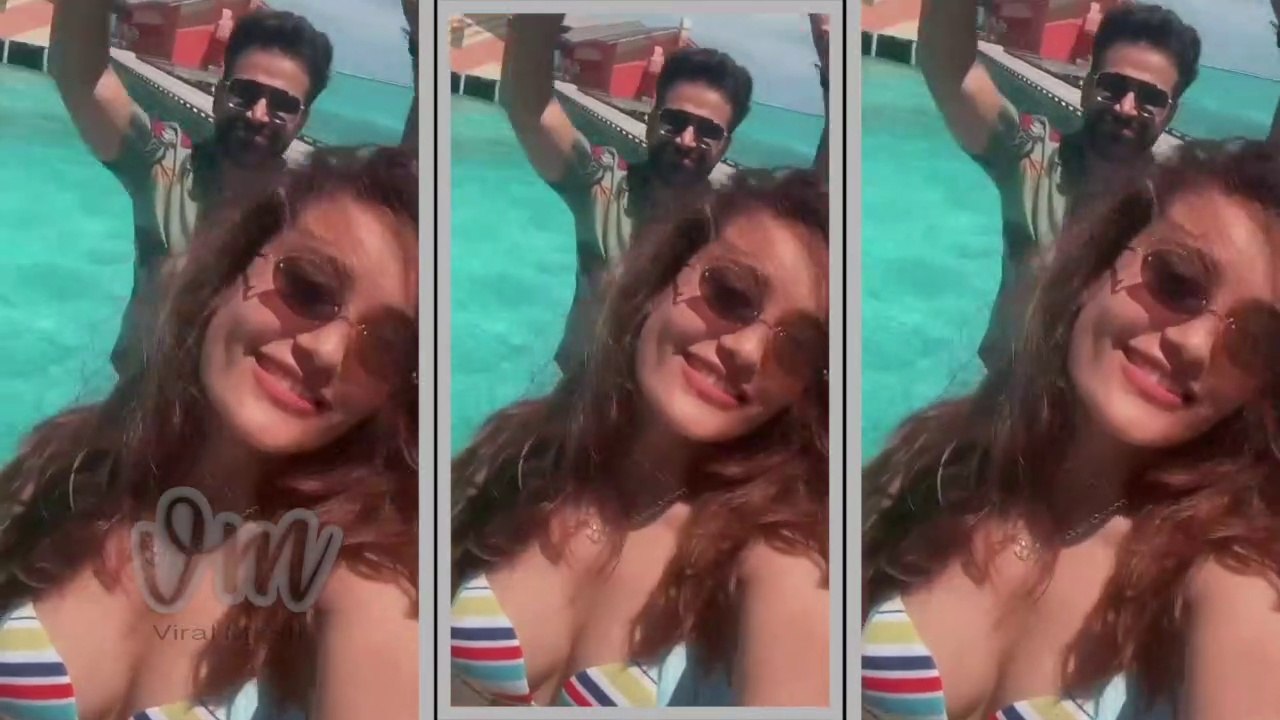 Rithvik Dhanjani Shake her Legs with Surbhi Jyoti in Maldives