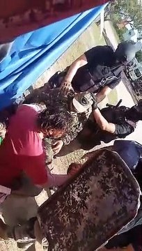 Así se llevaban detenido al veterano de Malvinas en Resistencia, Chaco