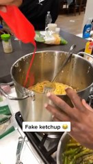 Chef Bamboozled by Fake Ketchup Gag