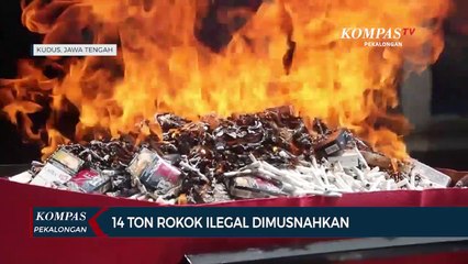 14 Ton Rokok Ilegal Dimusnahkan di Kudus