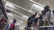 Guy Pranks Shopper at Supermarket by Wearing Illusive Face Mask