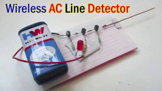 Wireless Tester AC Line Detector | How to Make Wireless AC Line Detector Circuit Homemade | Electronics Projects for Home Use