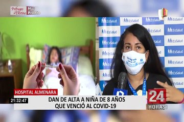 Pequeña vence a la COVID-19 tras permanecer 9 días internada en el hospital Almenara