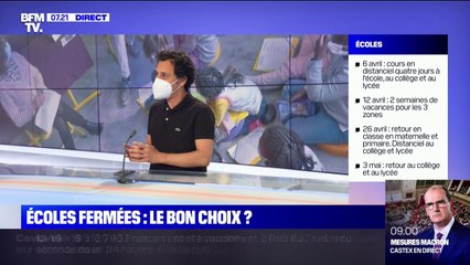 Écoles fermées: le président de la FCPE "craint la troisième vague psychologique"